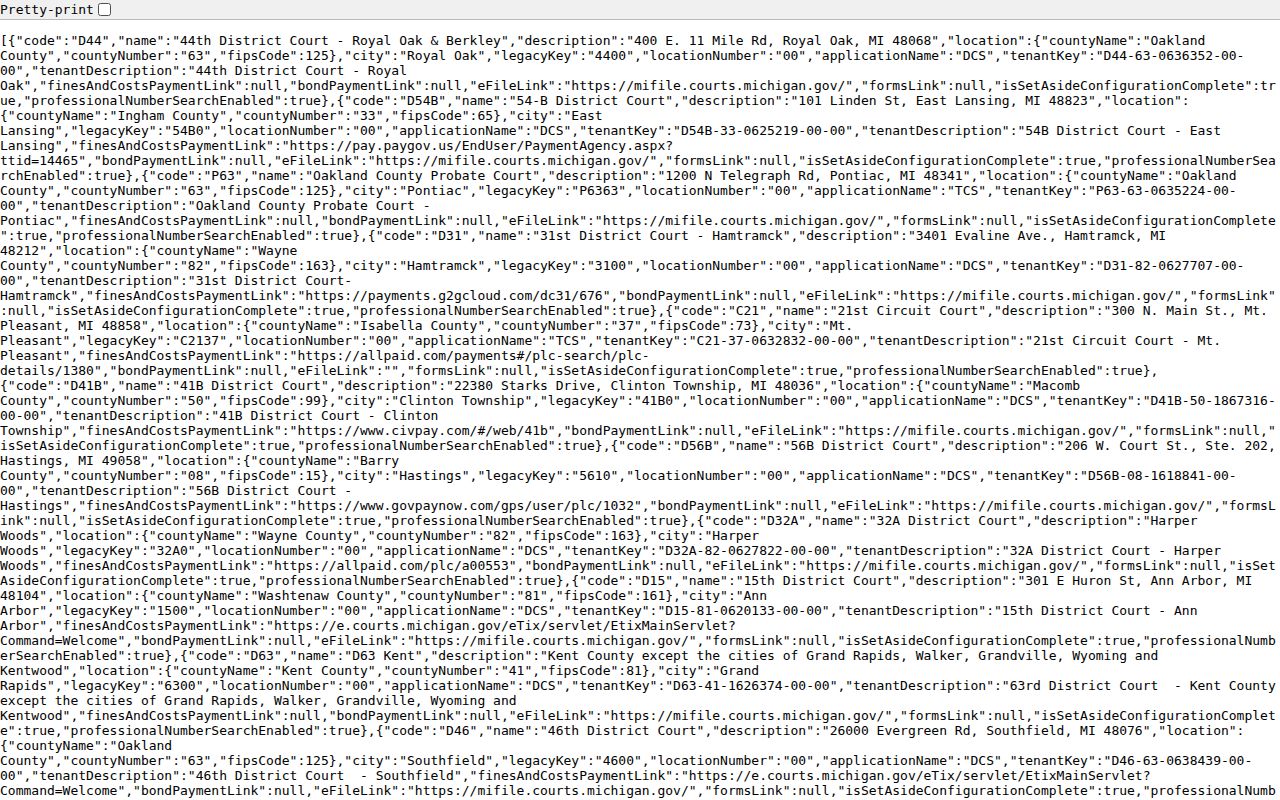Lake County case lookup Probate Court P43 directory record