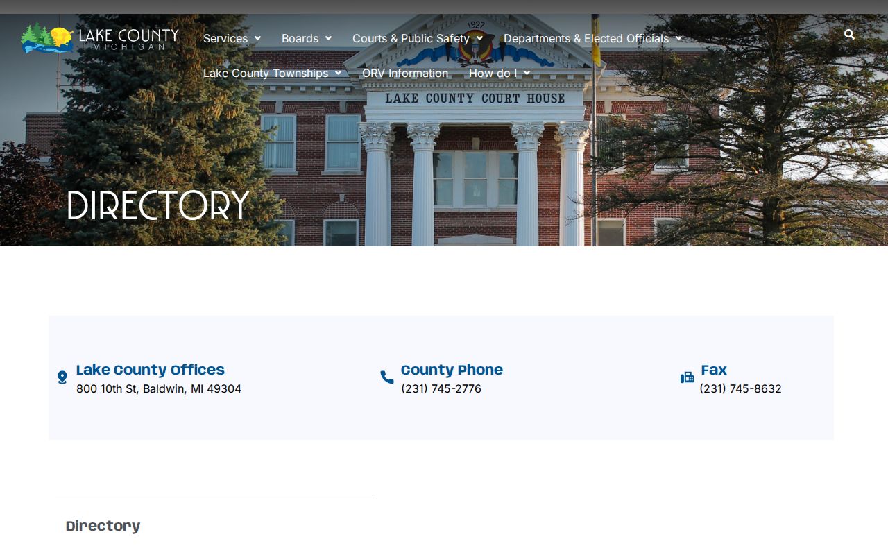 Lake County court dates and Trial Court directory contact