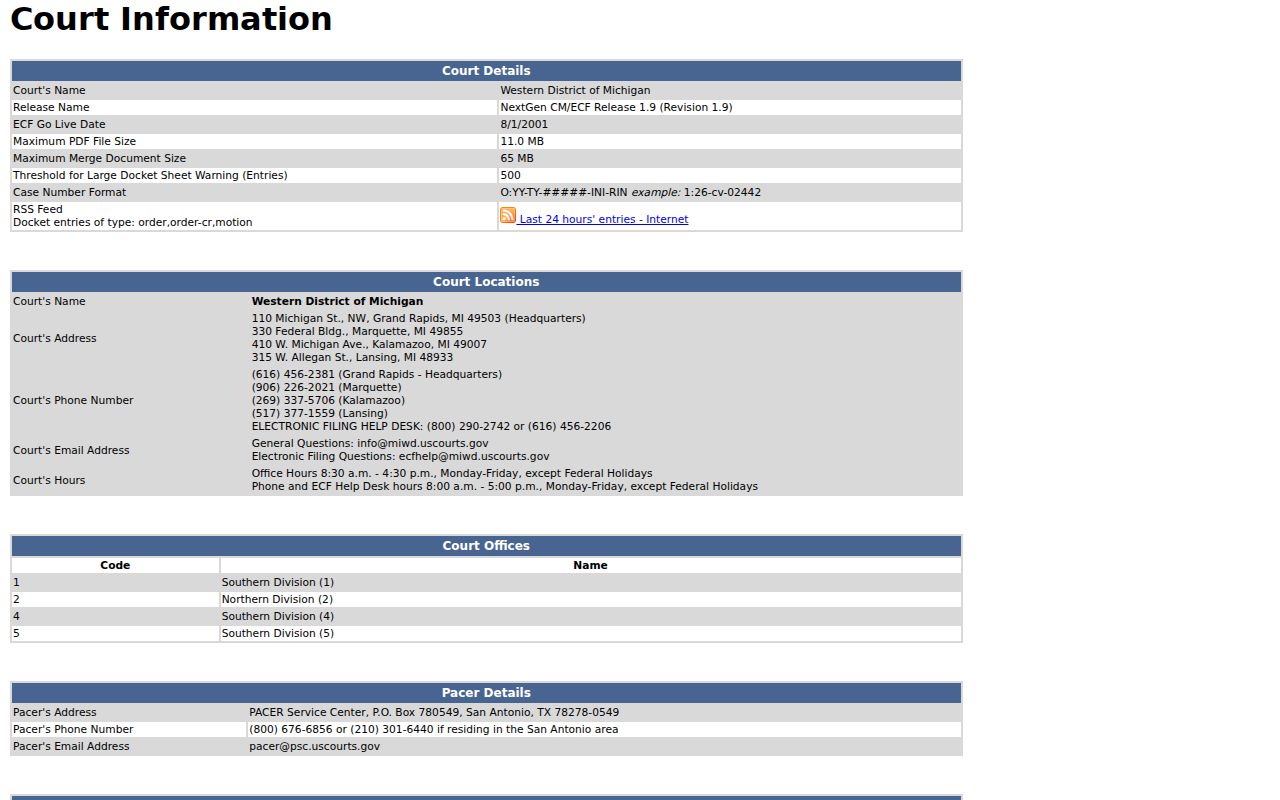 Lake County court docket federal CM ECF access
