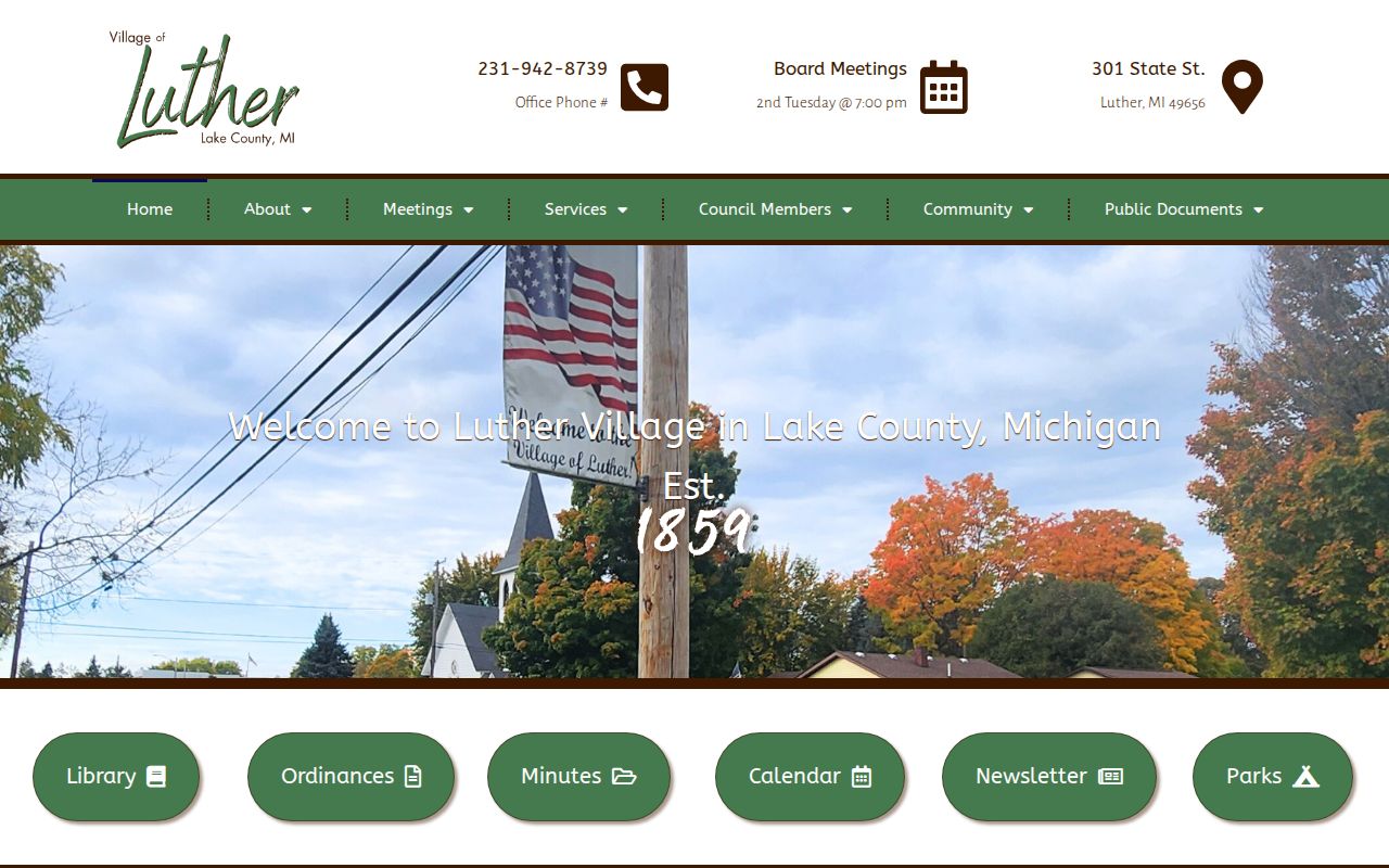 Luther court docket village information source